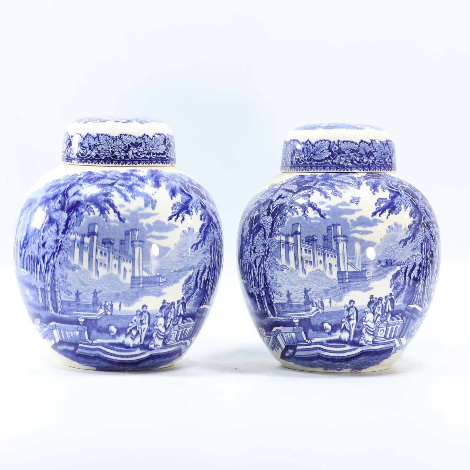 [2] Mason's Vista England Blue & White Ginger Jars (1 of 7)