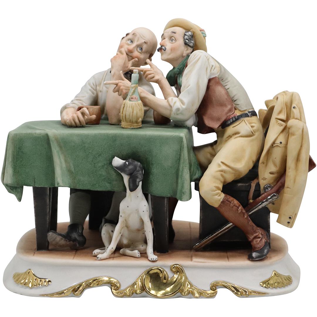 Dresden Bisque Porcelain Grouping Drinking Buddies in Conversation (1 of 12)