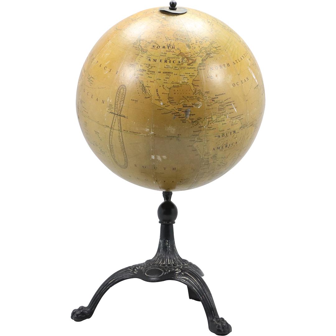 C S Harrow & Co 12 in. Terrestrial Globe on Metal Stand (1 of 13)