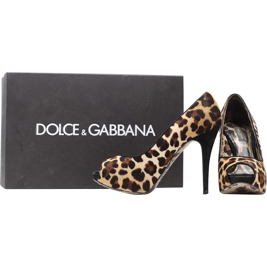 Dolce & Gabbana Italy Leopard Pattern Stiletto Shoes (1 of 12)