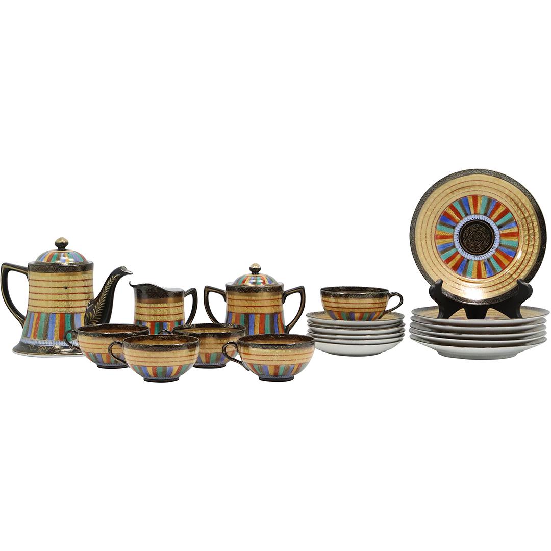 Vintage Japanese 1000 Faces Satsuma Fine Porcelain Tea Set (1 of 20)