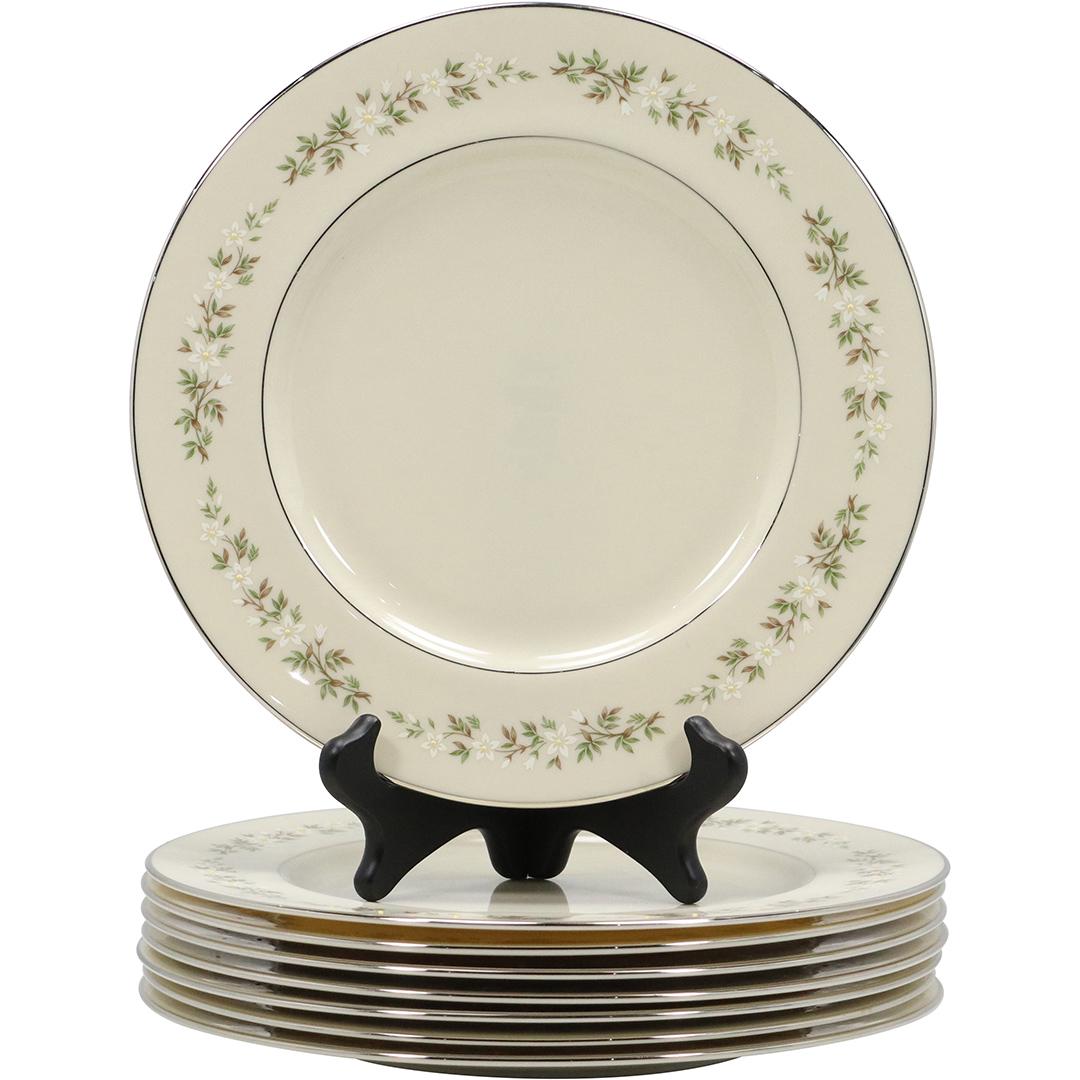 [8] EIGHT - LENOX Fine Porcelain "Brookdale" Dinner Plates (1 of 10)