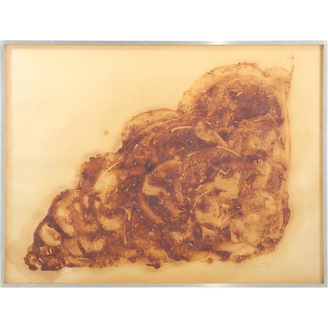Mid-Century Modern Brown Abstract Formation 1971 Signed Illegible (1 of 10)