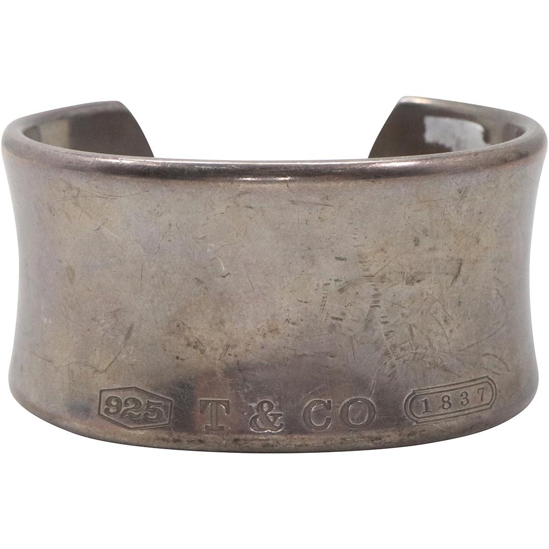 TIFFANY & CO .925 STERLING SILVER Cuff Bracelet 2001, Signed & Marked .925 (1 of 7)