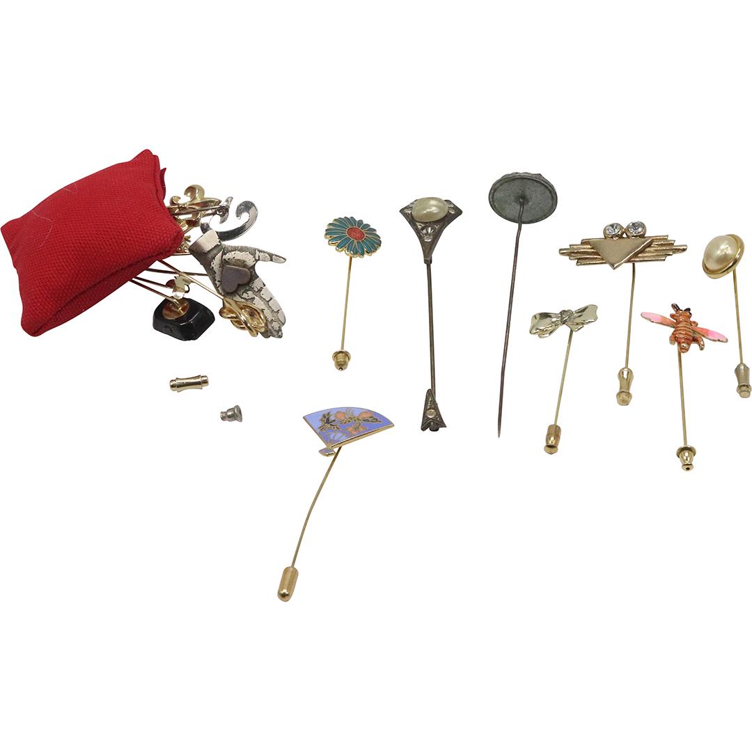 [17] SEVENTEEN Estate Grouping ASSORTED STICK PINS - Nice Variety (1 of 13)