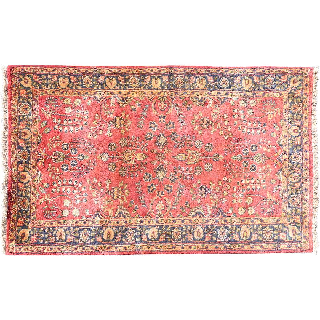 Antique Persian SAROUK Hand Made Wool Oriental Rug - Clean (1 of 8)