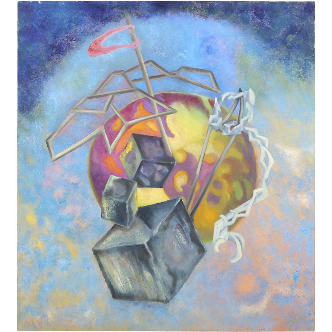 Hank Virgilio, 20th C. Oil/c Painting Surrealist Space Age, Signed: Hank Virgilio, 20th C. Oil/c Painting Surrealist Space Age, Signed. p> size: 40 inches x 36 inches