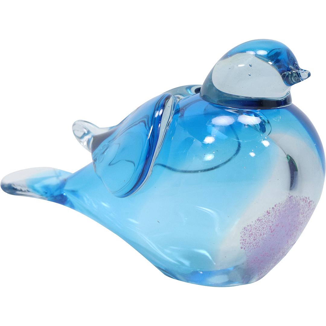 Murano Italian Art Glass Large BLUE DOVE BIRD Figure Sculpture (1 of 8)