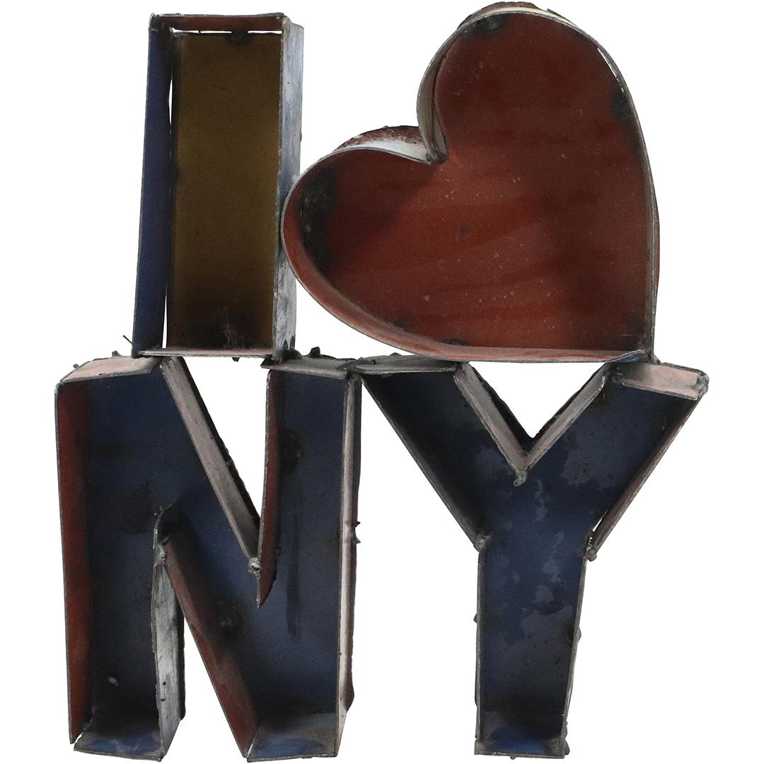 "I LOVE NY" Tin Welded Sign: "I LOVE NY" Tin Welded Sign. size: 10h 8.75w