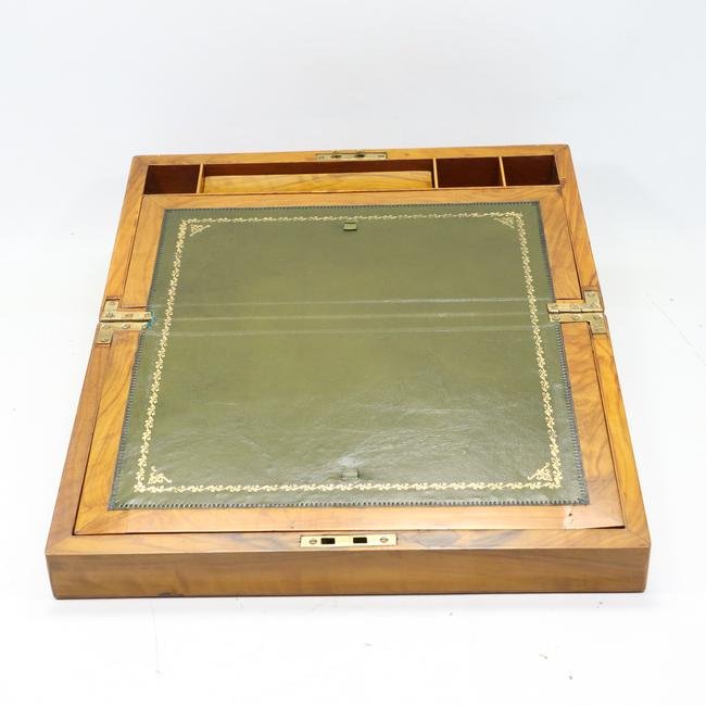 Civil War Era Antique Traveling LAP DESK  - Clean with Green Leather (1 of 9)