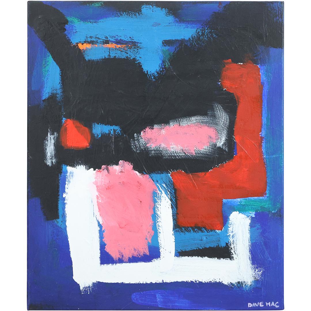 DAVE MAC, 20th C. Oil/c ABSTRACT EXPRESSIONISM Painting (1 of 12)