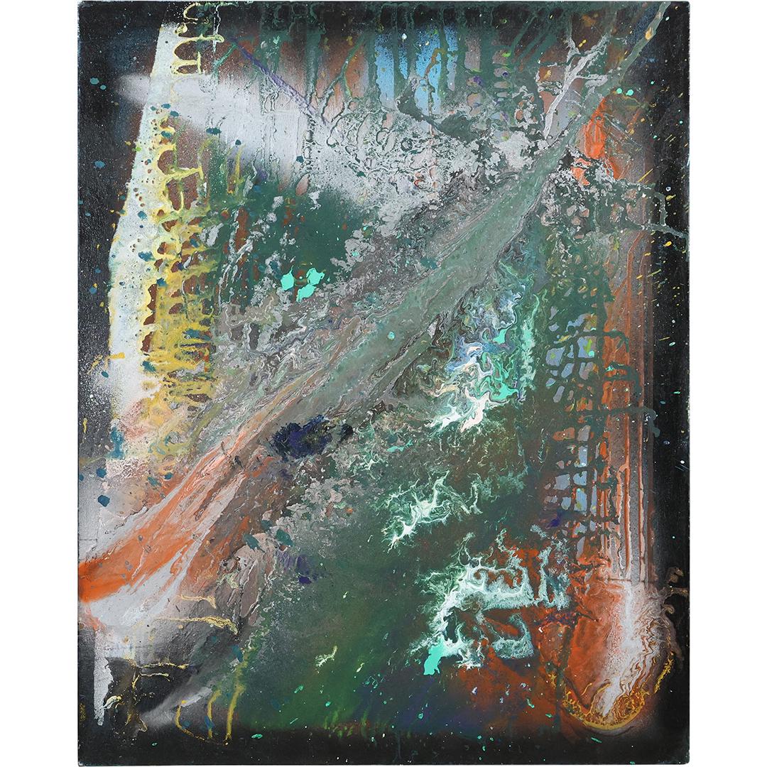 20th C. Quality Abstract Expressionist Oil on Board. size: 30 x 24: 20th C. Quality Abstract Expressionist Oil on Board.size: 30 x 24
