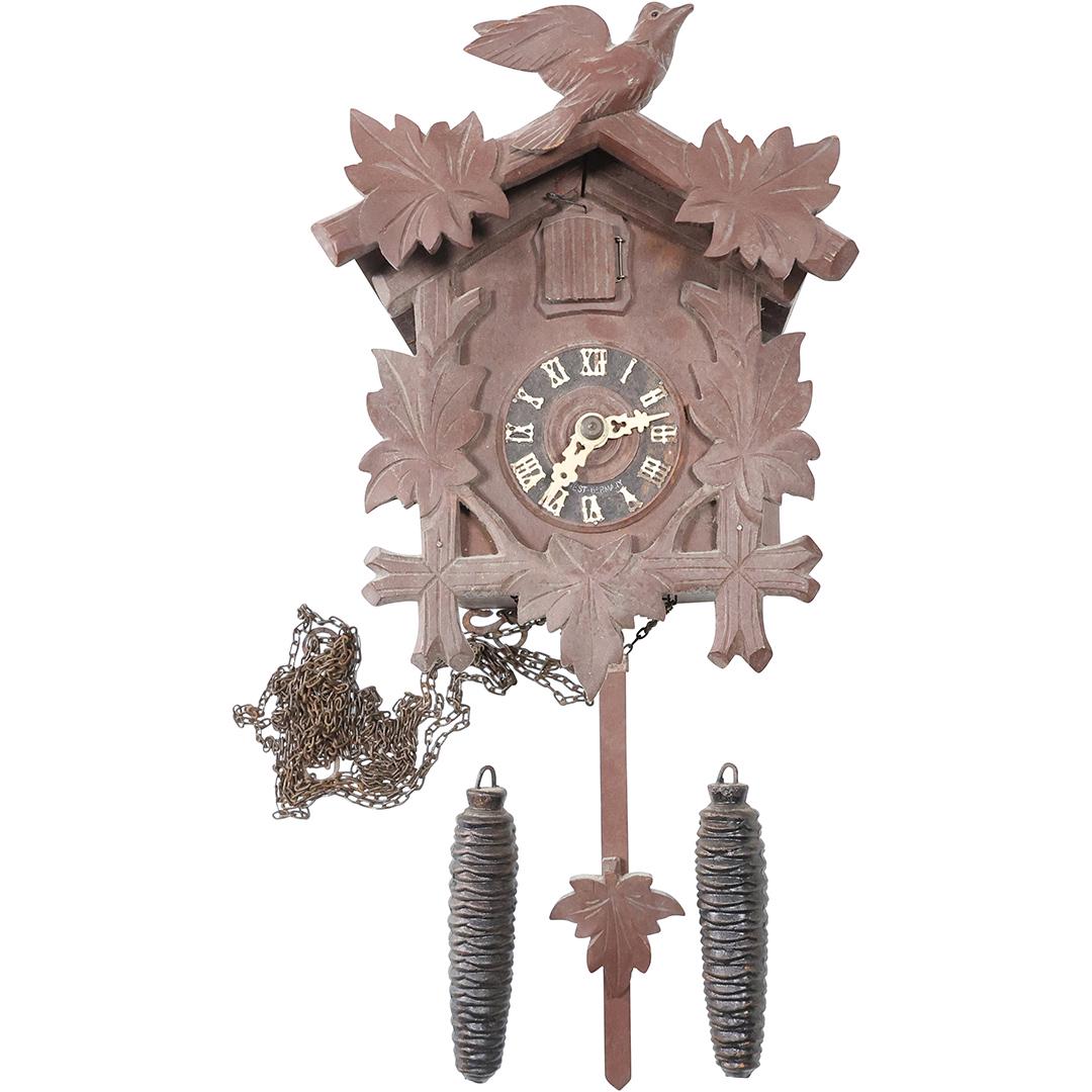 Original Vintage CUCKOO CLOCK Complete - WEST GERMANY - Clean (1 of 12)