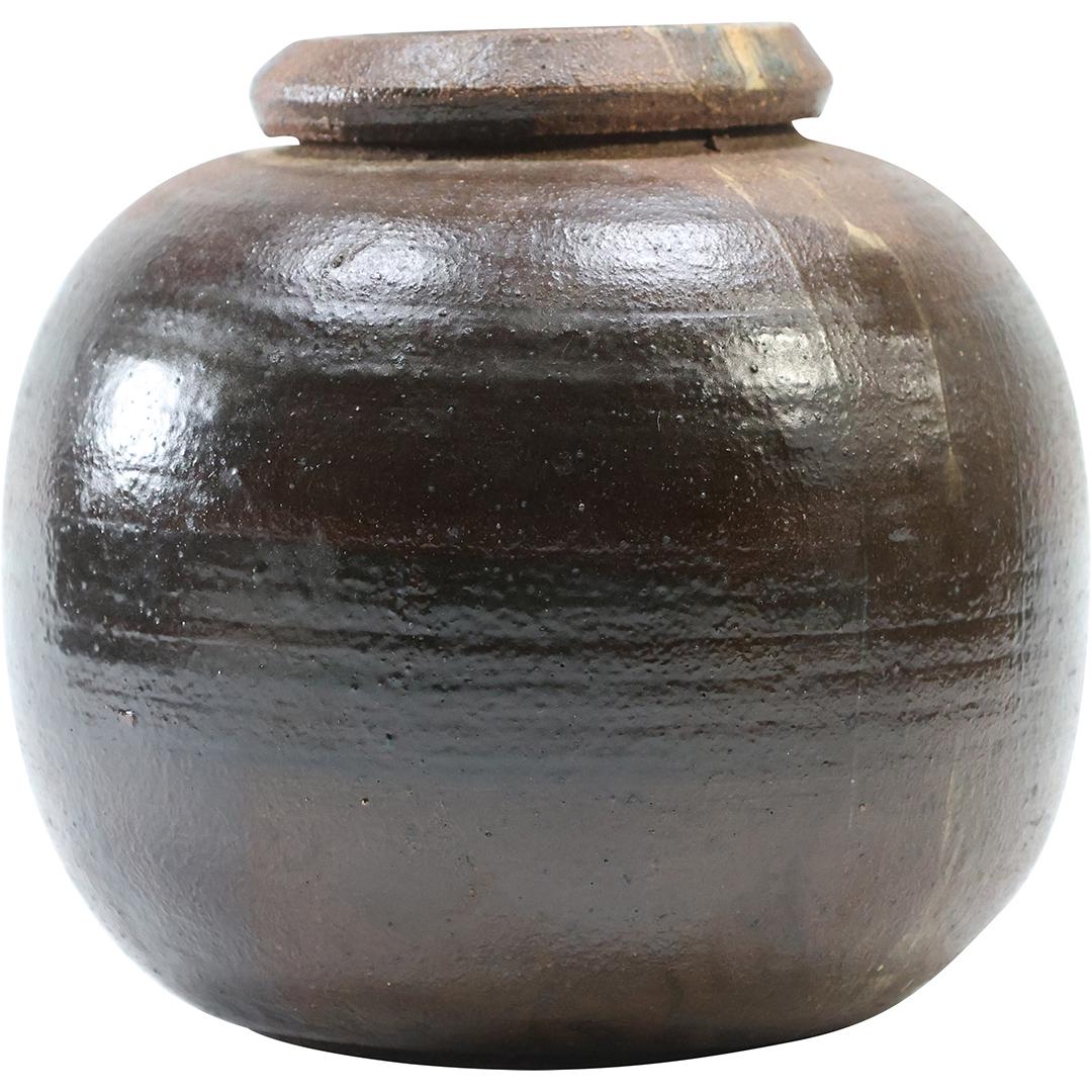 Signed Jamison 1969, Brown Studio Art Pottery Pot Vase (1 of 6)