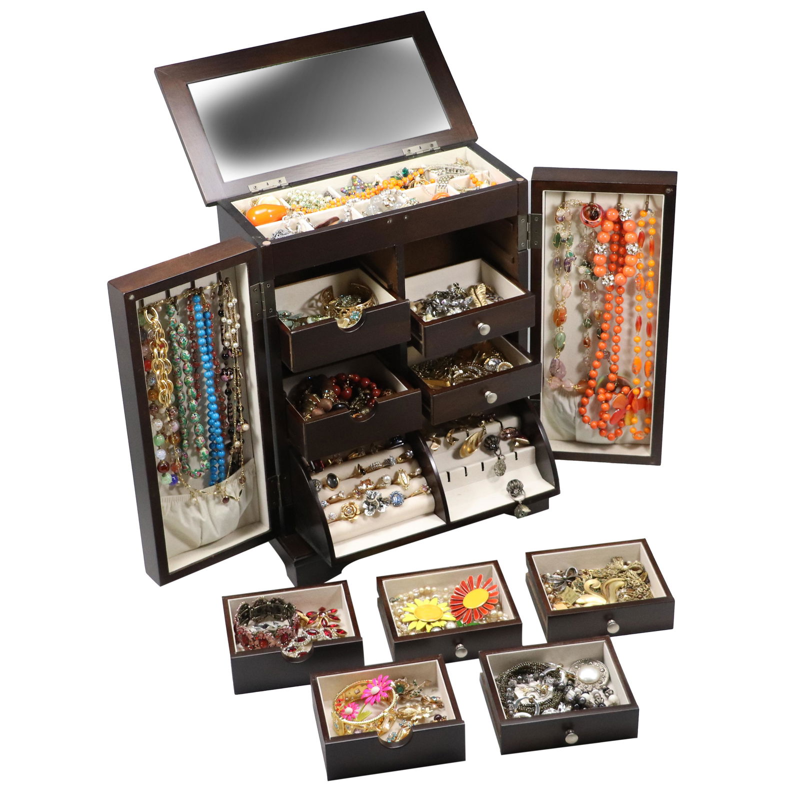 Large Jewelry Chest LOADED with ESTATE COSTUME JEWELRY (1 of 20)