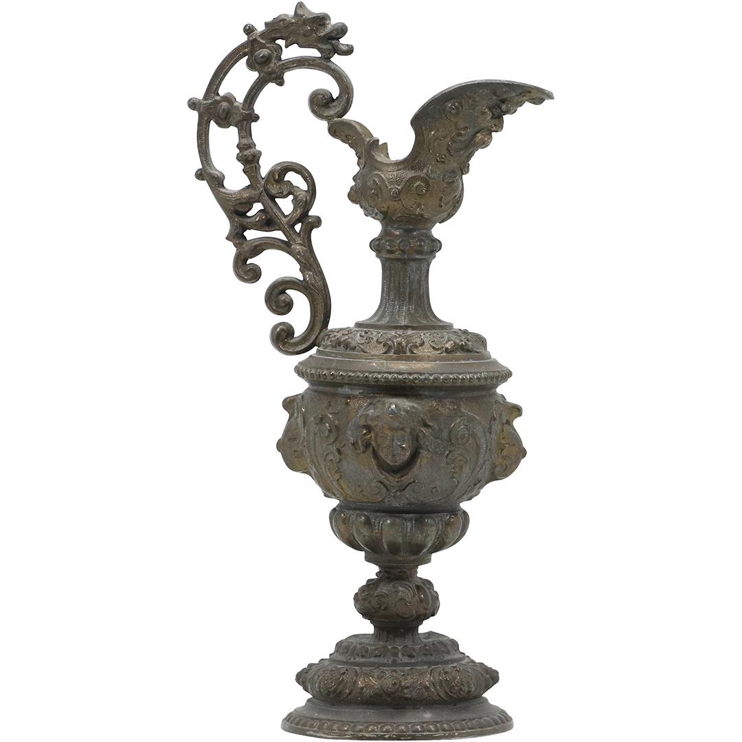19th C. Victorian Fancy Cast Metal Spelter Ewer (1 of 10)