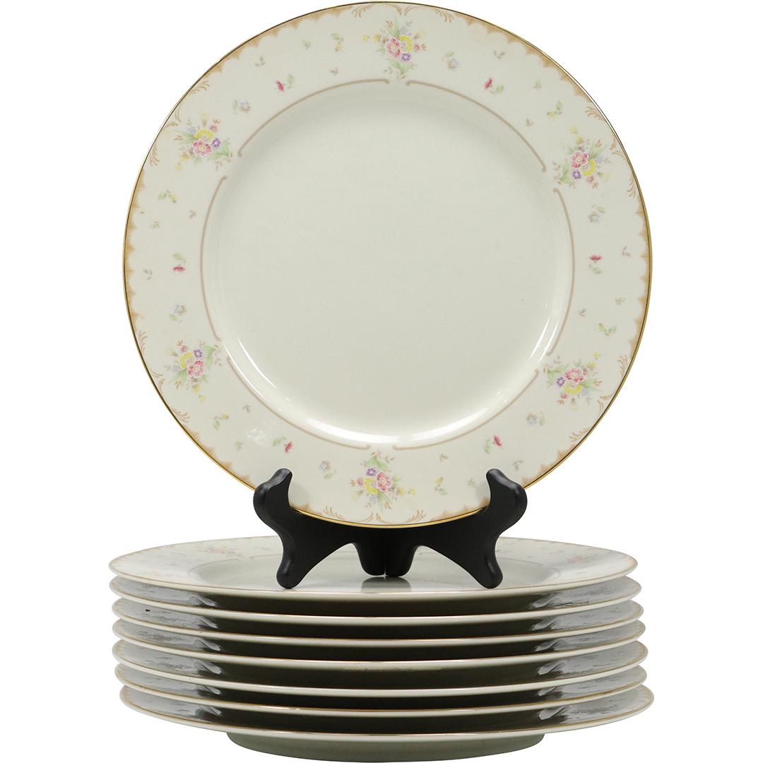 [8] EIGHT Fine Porcelain MIKASA "Charlotte" Dinner Plates (1 of 9)