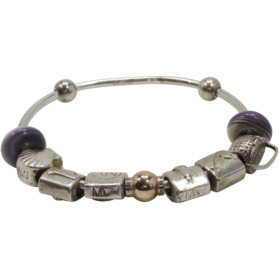 .925 Sterling Bracelet with 585 Gold Ball; [6] .925 Sterling Charms (1 of 6)