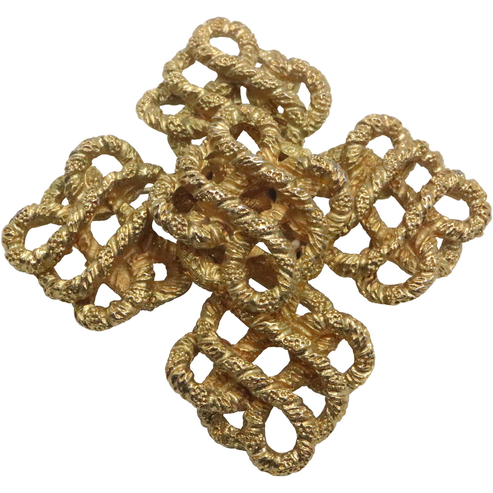 LUCIEN PICCARD Square Pin Brooch Gold Tone 2 in. x 2 in.: LUCIEN PICCARD Square Pin Brooch Gold Tone 2 in. x 2 in.
