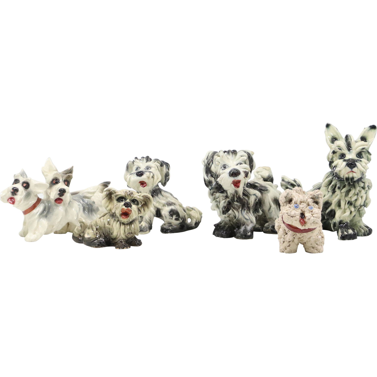 [6] SIX Assorted Porcelain TERRIER DOGS Figure Statues (1 of 20)