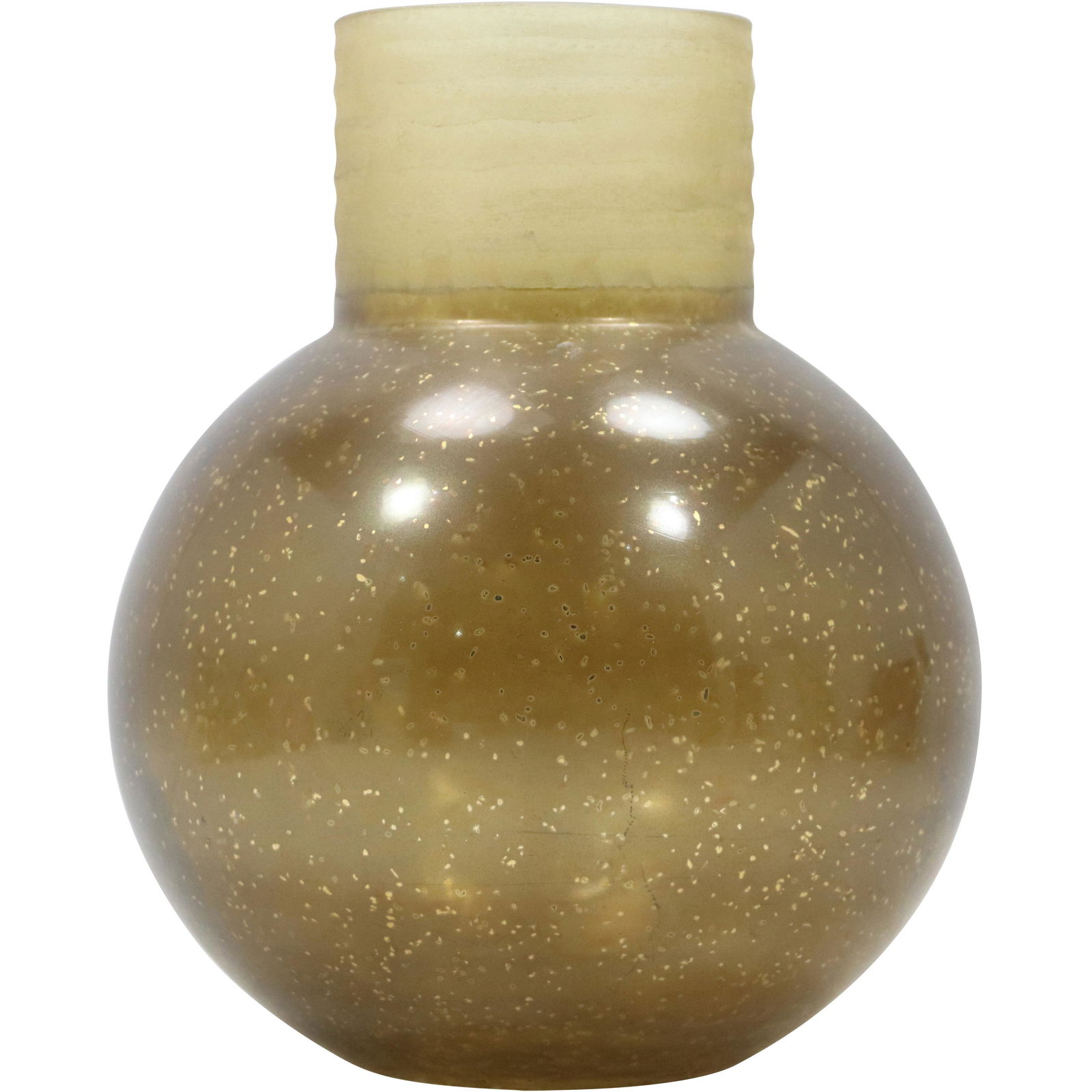 Mid-Century Modern Smoke Color Glass Ball Base Vase: Mid-Century Modern Smoke Color Glass Ball Base Vase. size: 9.5h 7w