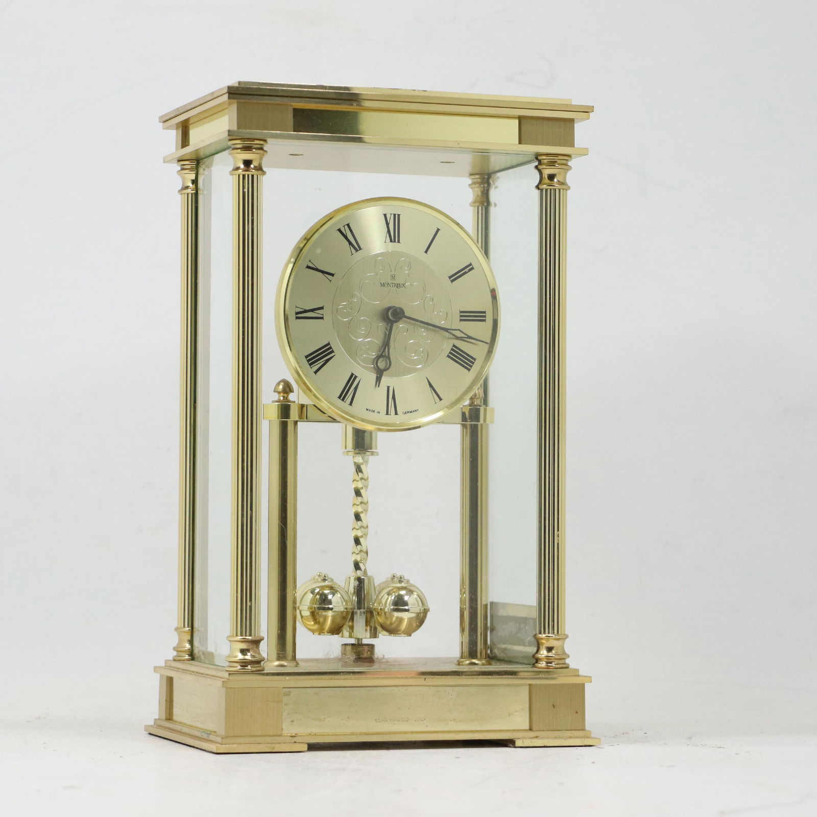 Brass Germany Anniversary Regulator Mantle Clock (1 of 10)