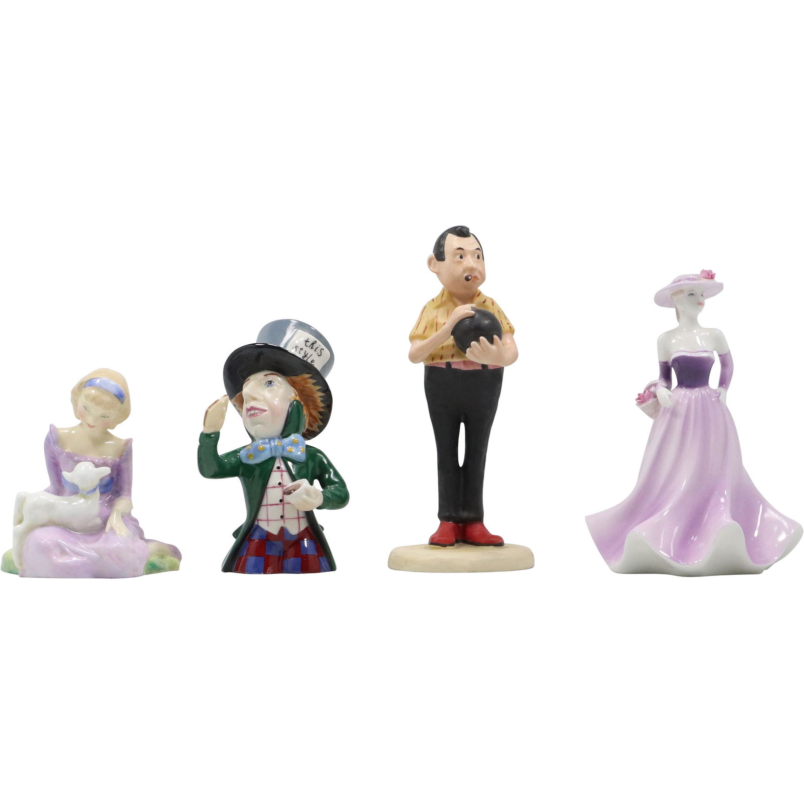 [4] FOUR Assorted Porcelain Figures: Coalport Debutantes Loretta; Goebel Bowler, (1 of 20)