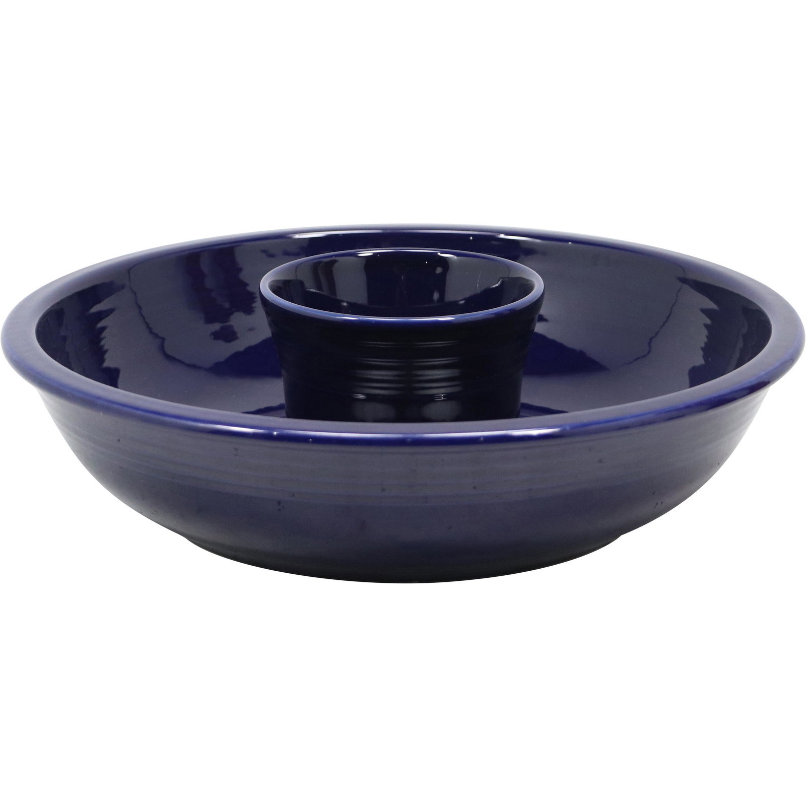 FIESTA Cobalt Blue Pottery Chips and Salsa Bowl (1 of 11)