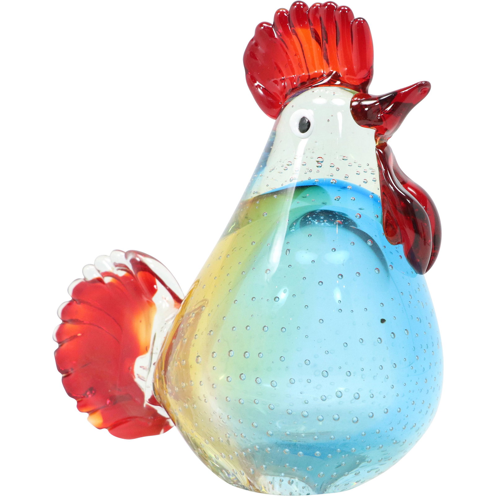 Murano Italian Art Glass Colorful ROOSTER Figure Sculpture (1 of 5)