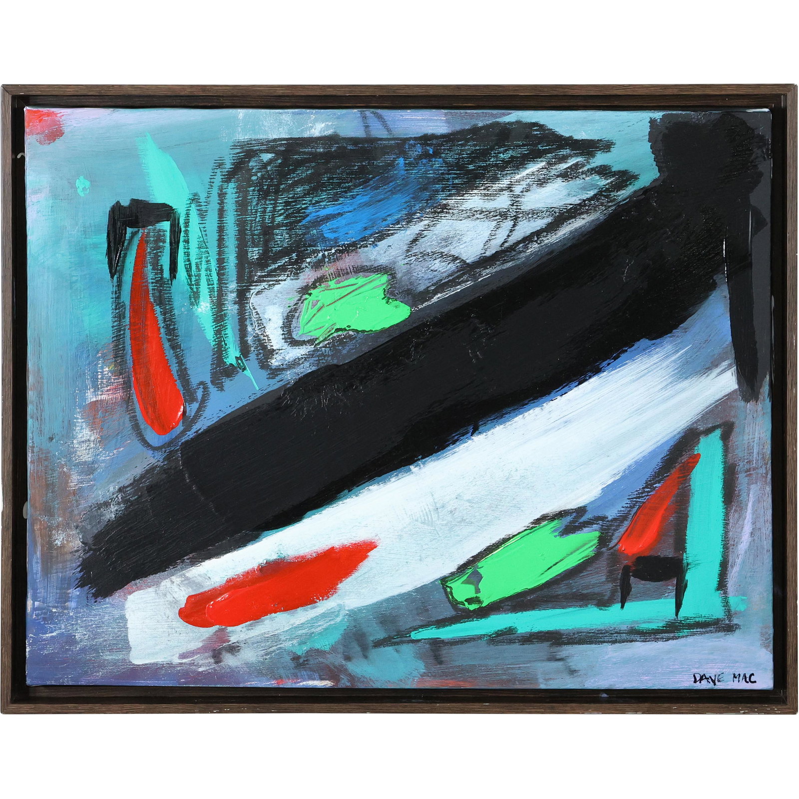 DAVE MAC, 20th C. Oil Painting ABSTRACT - Signed - Framed (1 of 10)