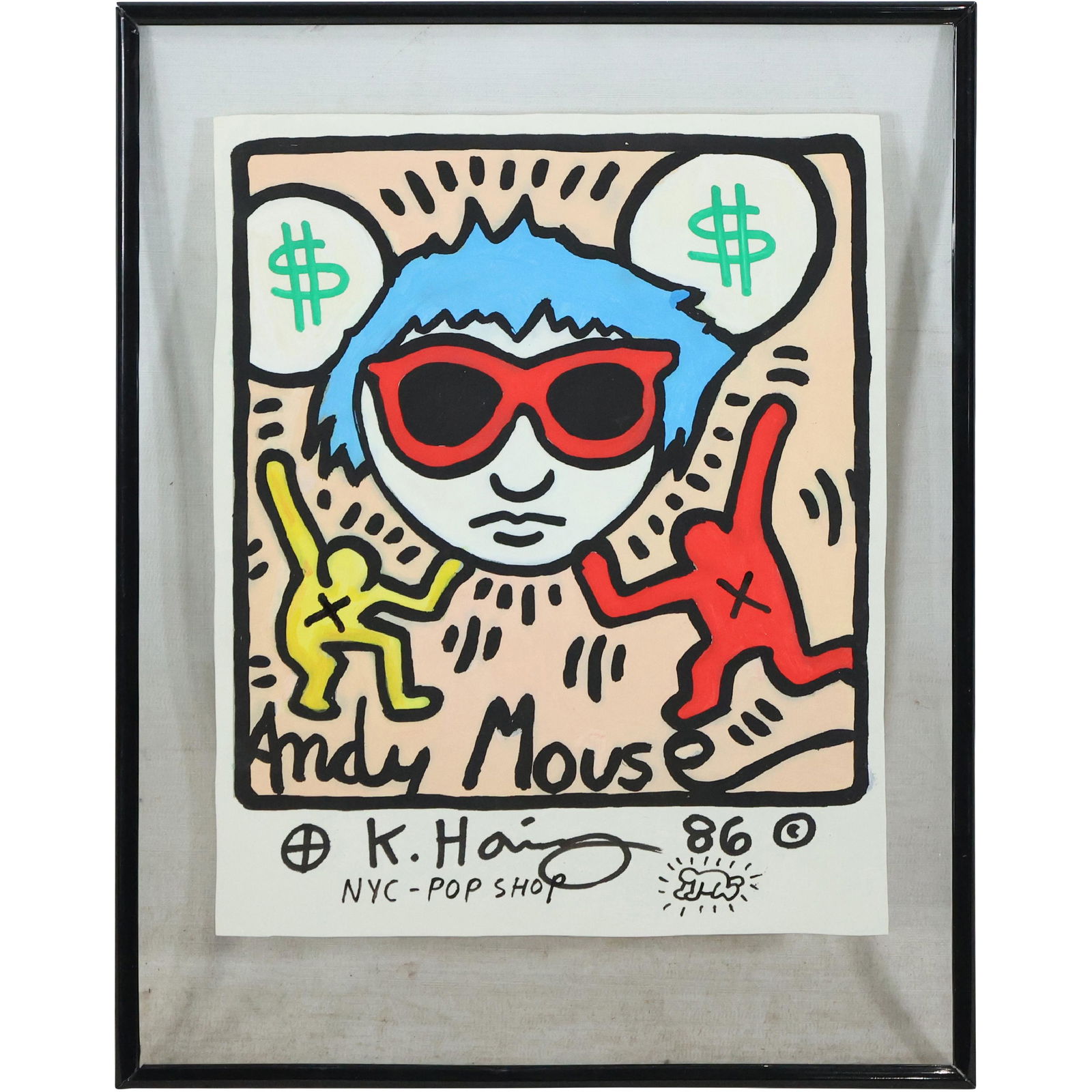 Keith Haring(after); 20thC. Felt -Tip Drawing (1 of 17)