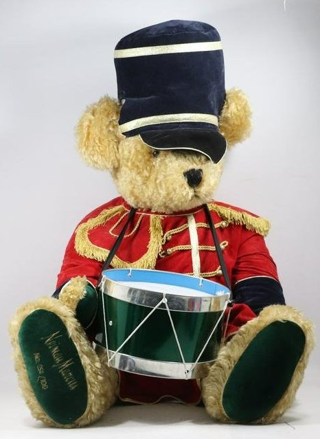 NEIMAN MARCUS Bear Teddy With Drum Limited Edition #54 / 100; 28 inches Height: NEIMAN MARCUS Bear Teddy With Drum Limited Edition #54 / 100; 28 inches Height. Original Tag. size: 28h 20w