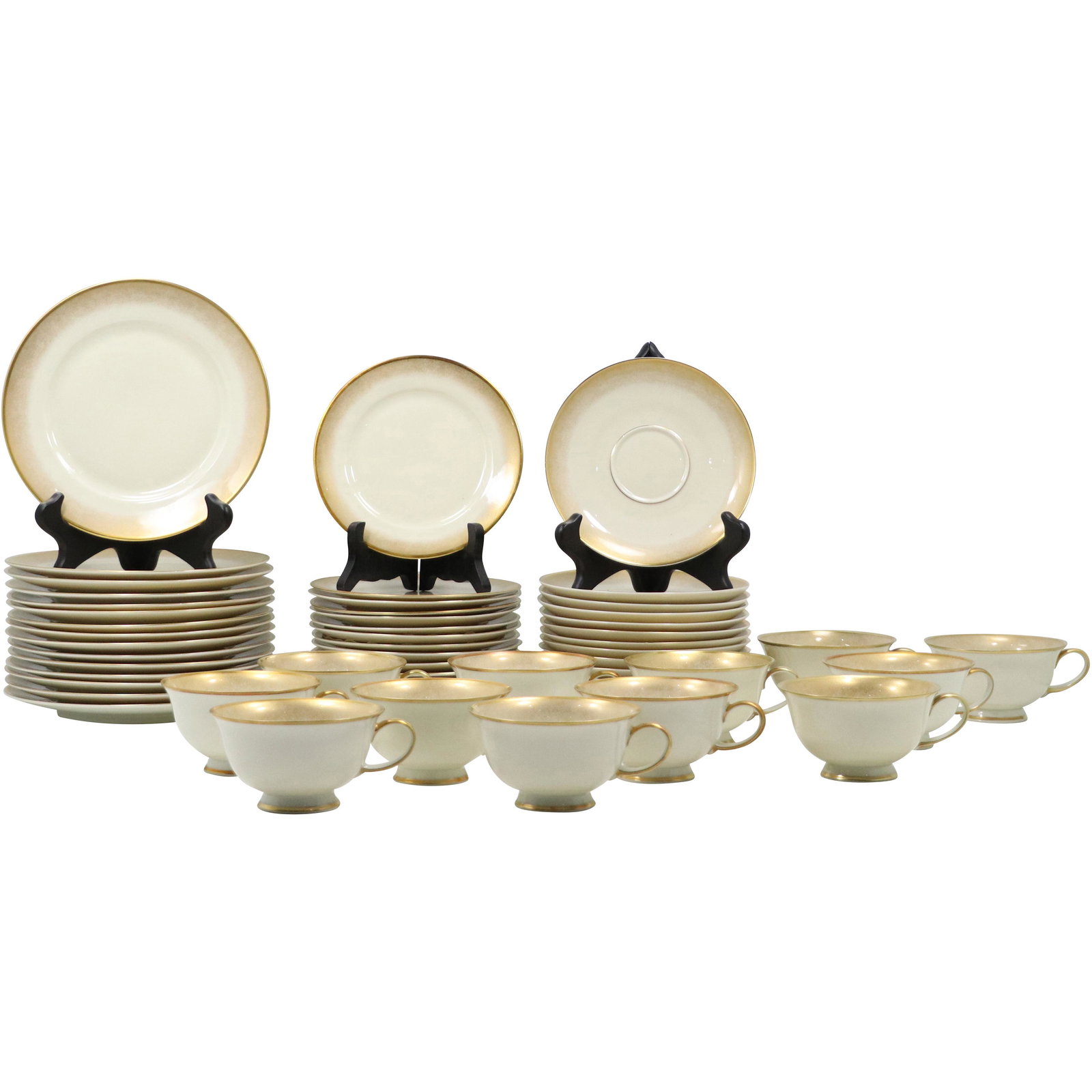 55 Pieces ROSENTHAL GERMANY Fine Porcelain Dinnerware STARDUST with Gold Rims (1 of 16)