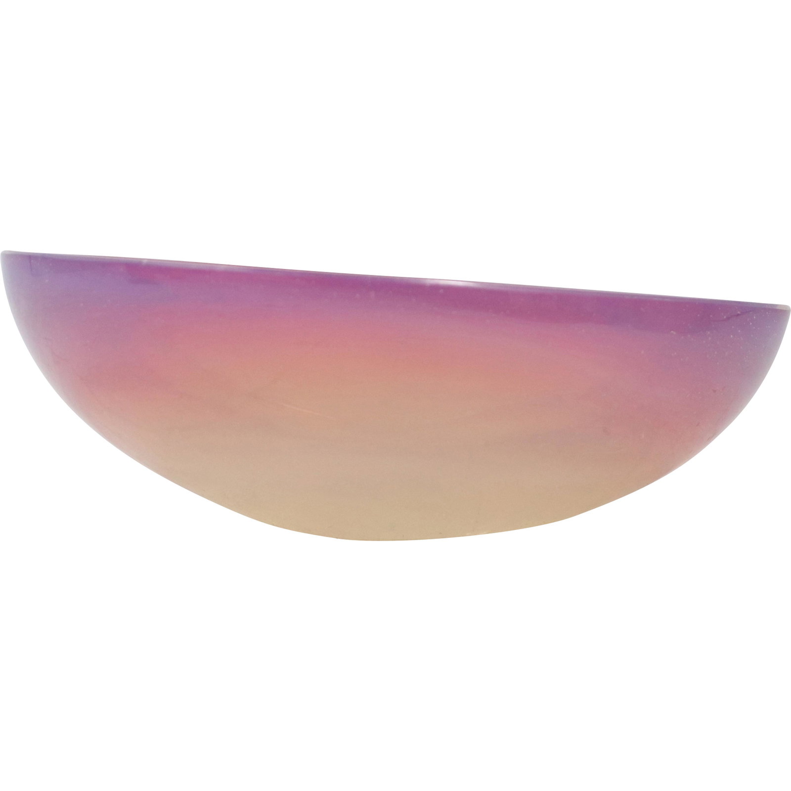 Mid-Century Modern Orange Opalescent Tilted Egg Shaped Bowl: Mid-Century Modern Orange Opalescent Tilted Egg Shaped Bowl. size: 2.75h 7.75w