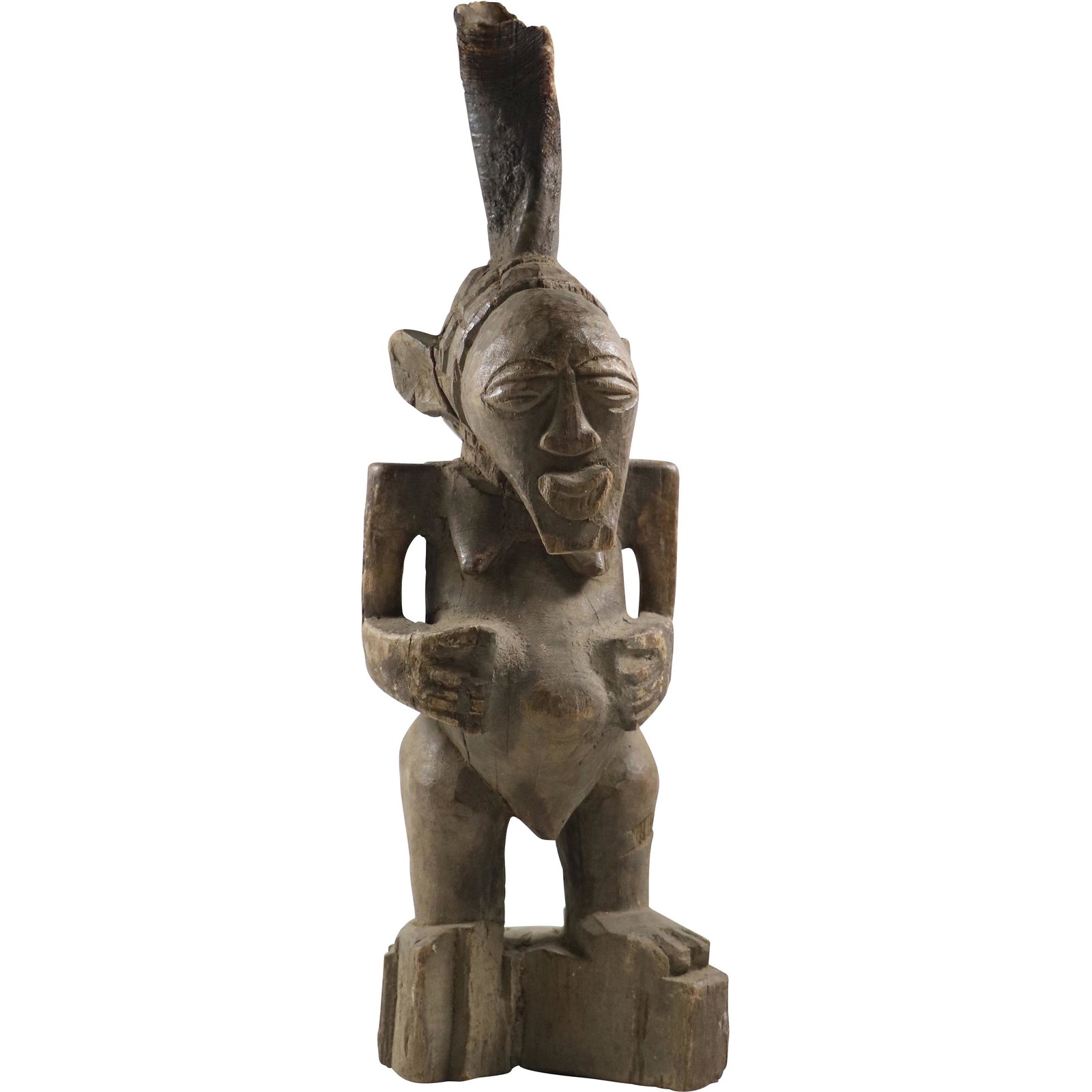 Vintage Hand Carved Teak Wood AFRICAN FIGURE (1 of 7)