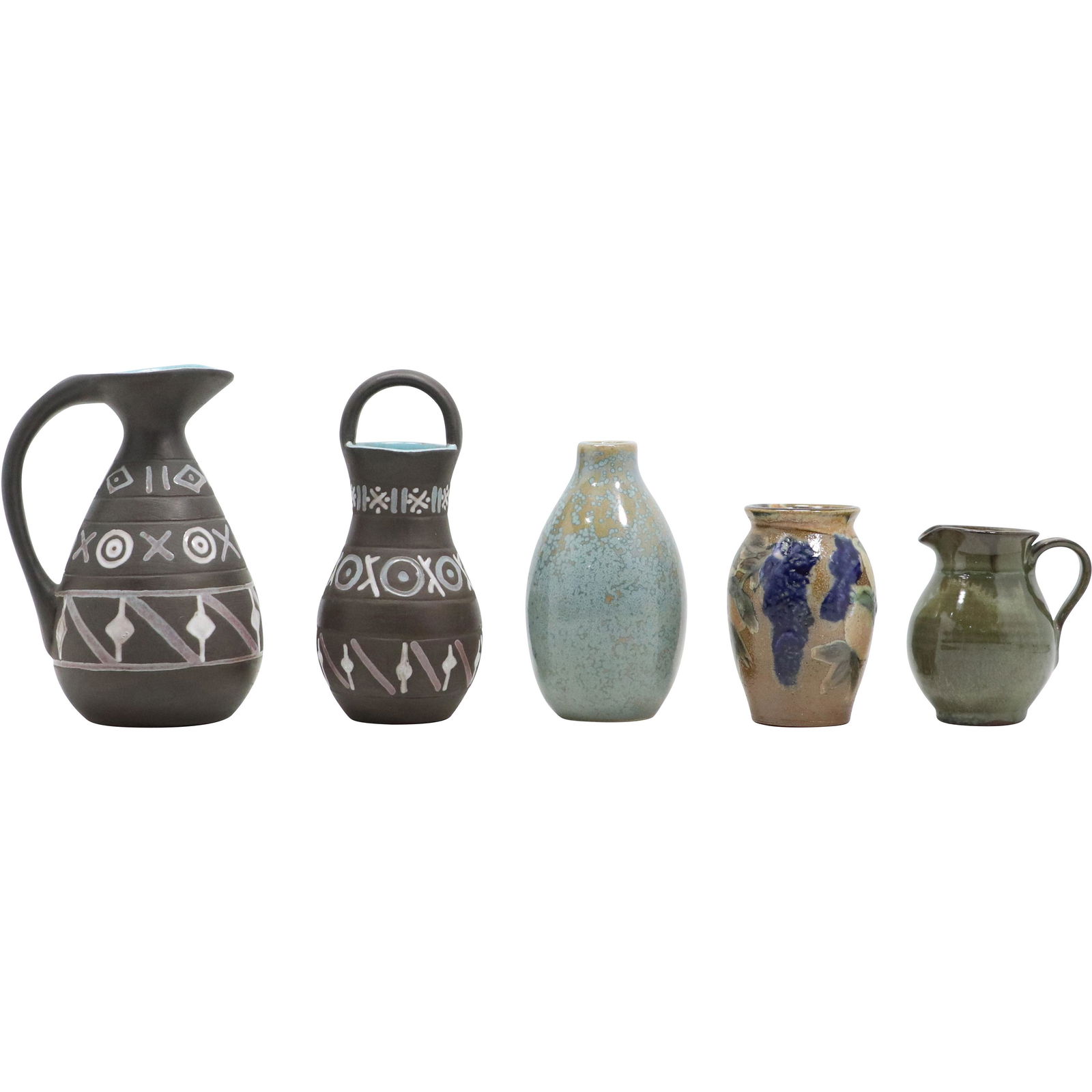 [5] FIVE Assorted Studio Art Pottery Vases and Pitchers (1 of 16)