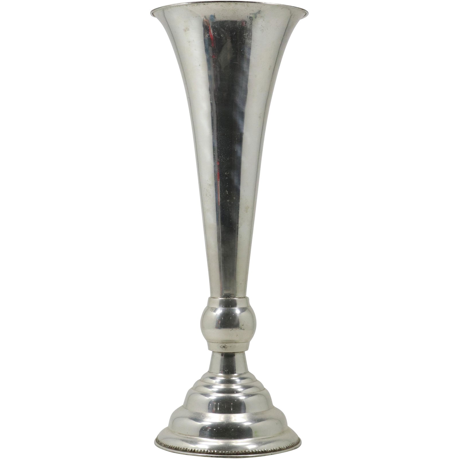 Silver Plate Tall Trumpet Vase 22.25 in. Height (1 of 7)