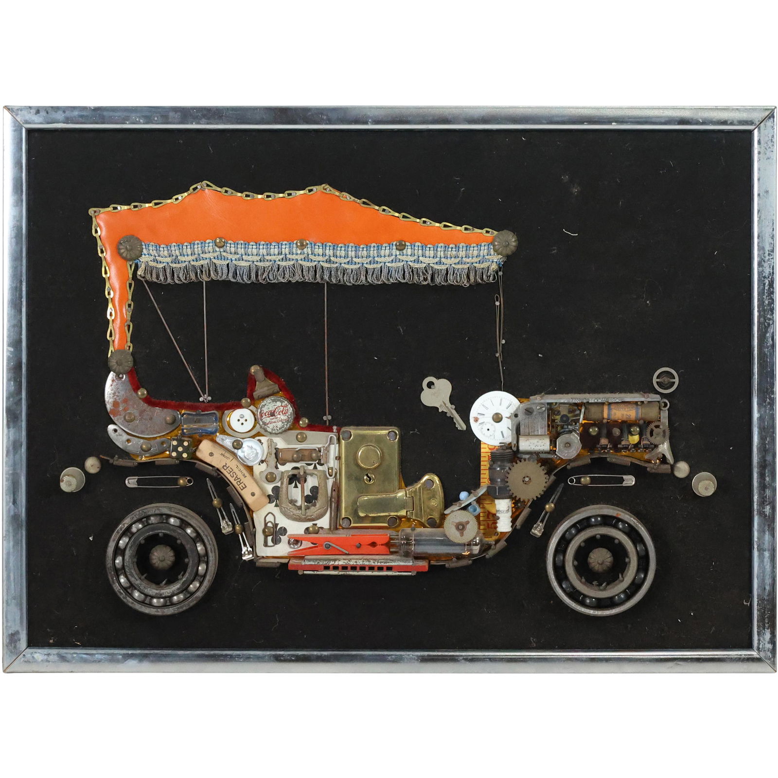 STEAMPUNK ART Framed "FORD MODEL T"; Hogologo N.Y.C. 1971 (1 of 16)