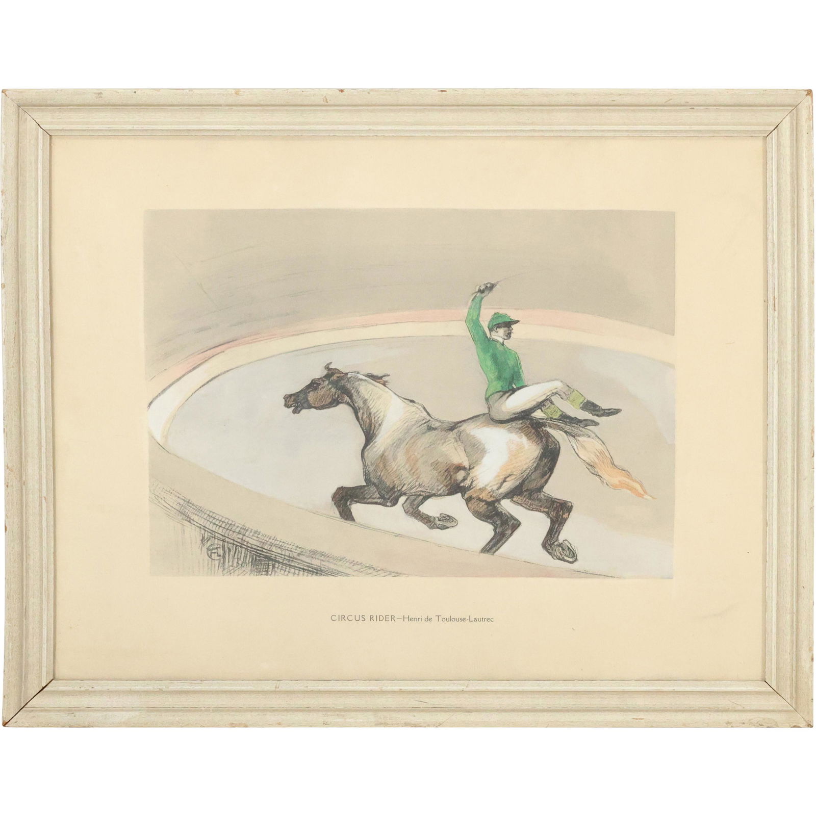 HENRI DE TOULOUSE LAUTREC - "CIRCUS RIDER" Vintage Lithograph Framed (1 of 11)