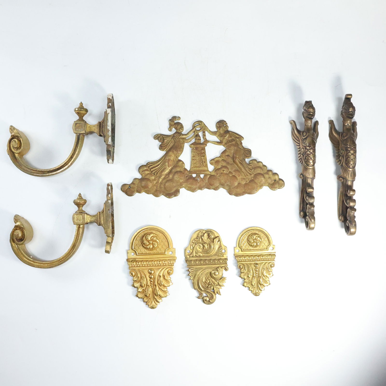 [8] EIGHT Assorted Brass Victorian ARCHITECTURAL ELEMENTS (1 of 20)