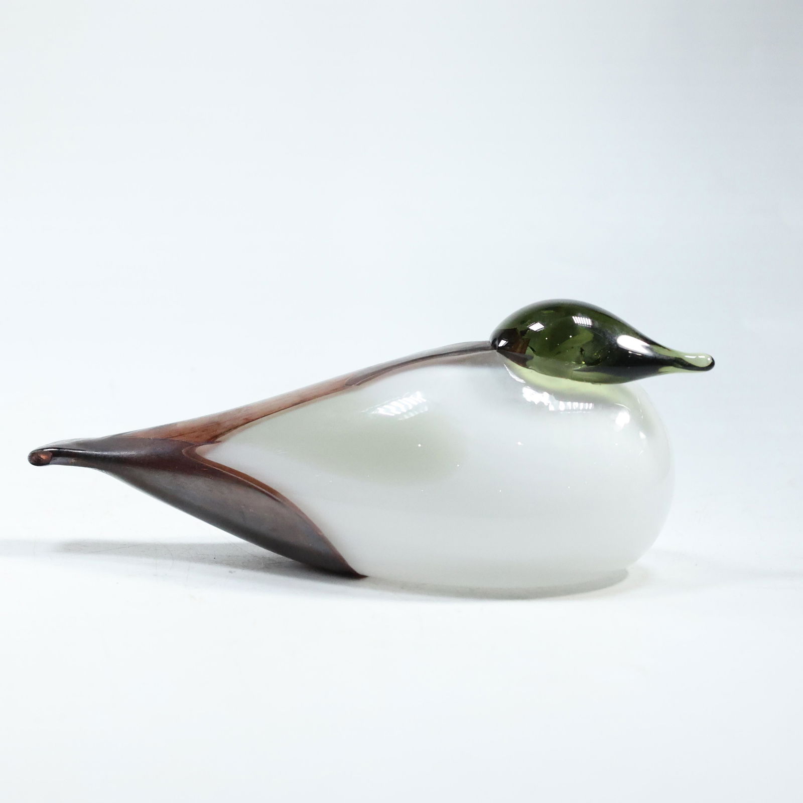 Signed O TOIKKA NUUTAJARVI, Art Glass Whippoorwill Bird Sculpture (1 of 7)
