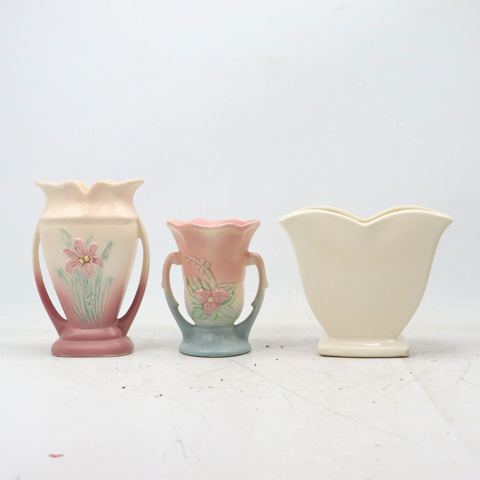 Estate Grouping [3] Assorted HULL Art Pottery Vases (1 of 15)
