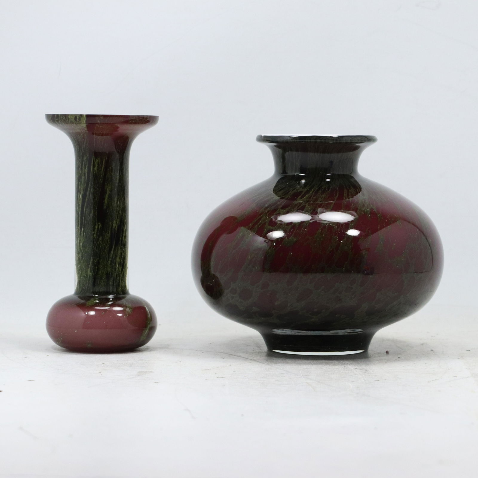 [2] Cased Glass Mid-Century Modern Design Vases (1 of 11)
