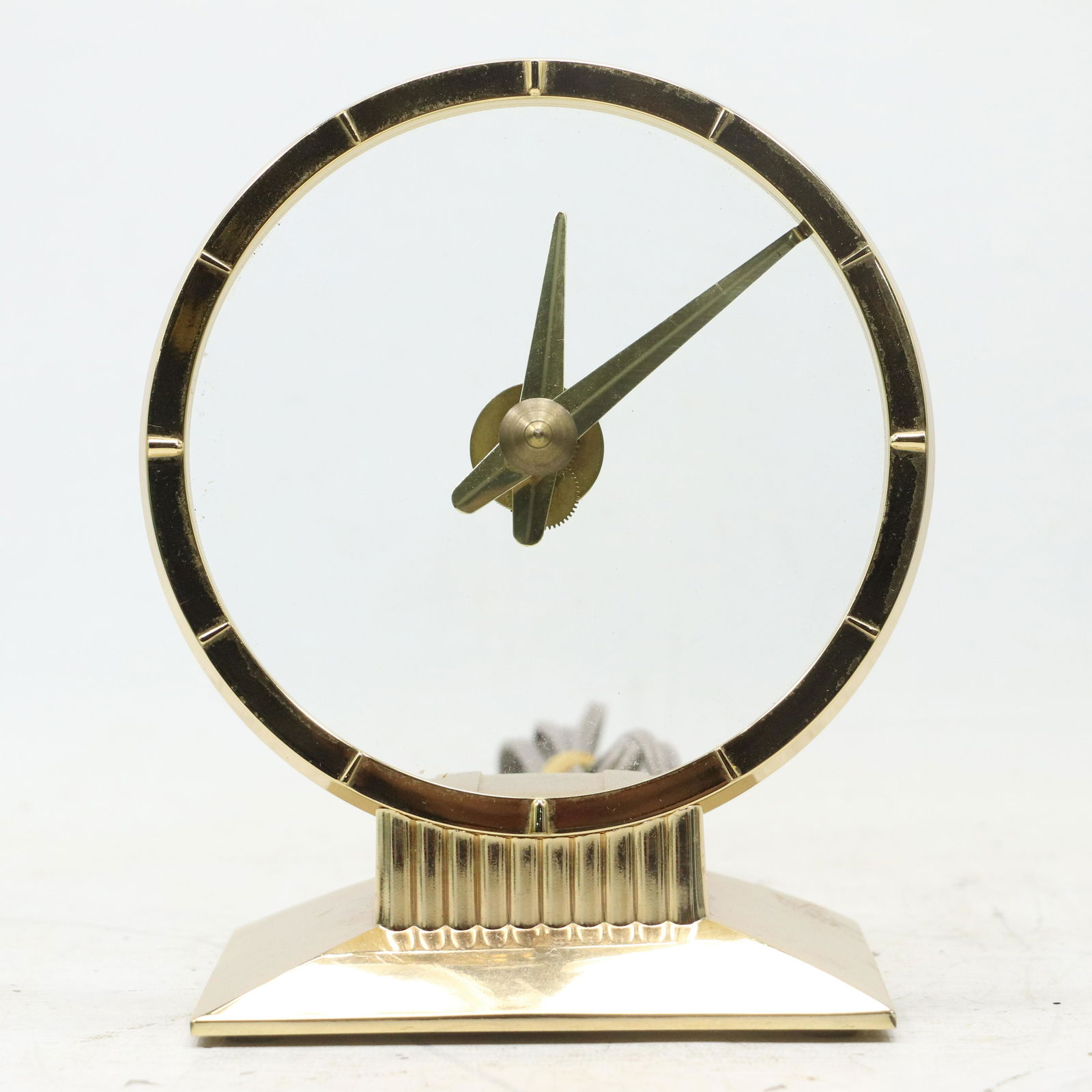 Vintage Brass Mid Century Modern "mystery Clock"