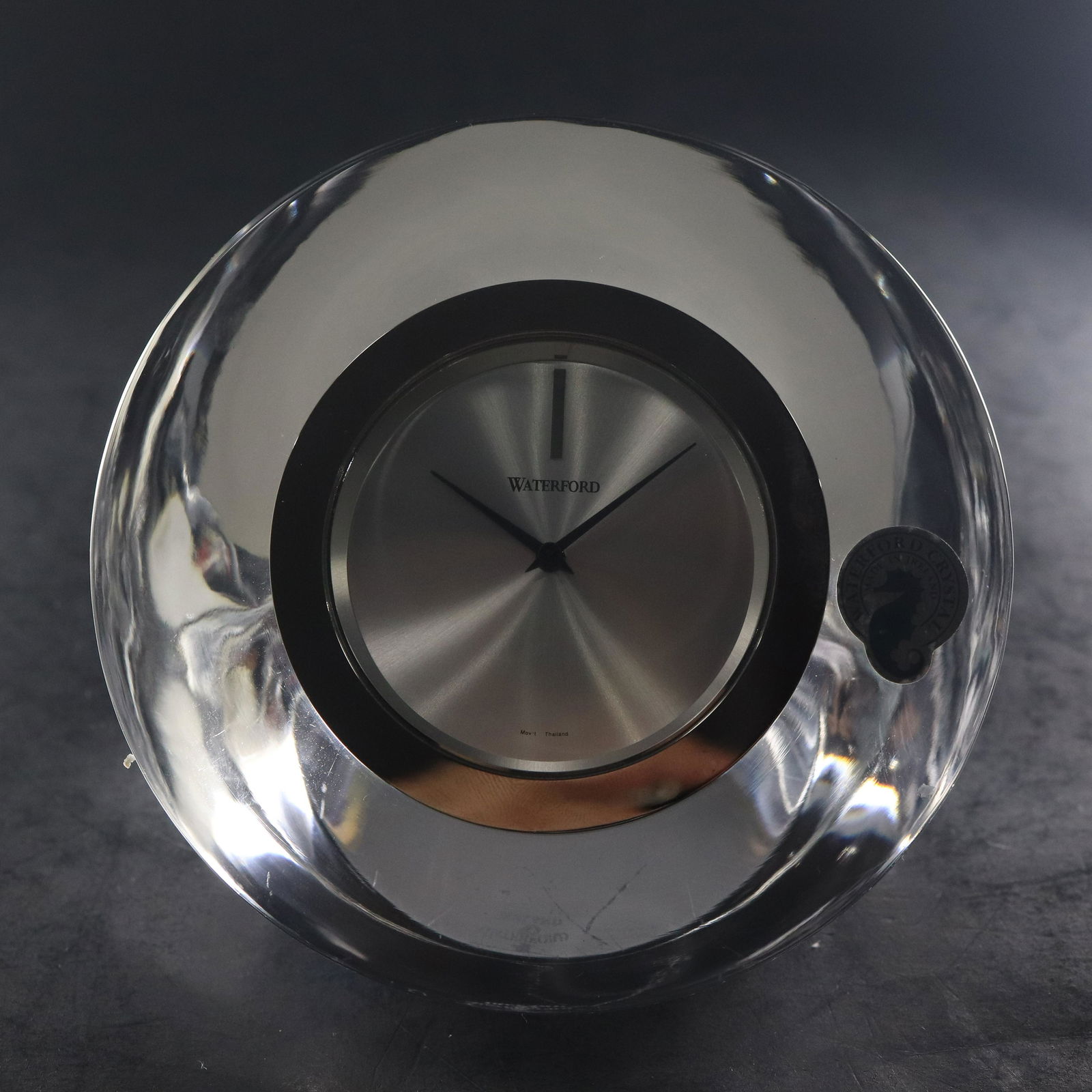 Signed WATERFORD IRELAND Fine Crystal Glass Bullet Clock (1 of 8)