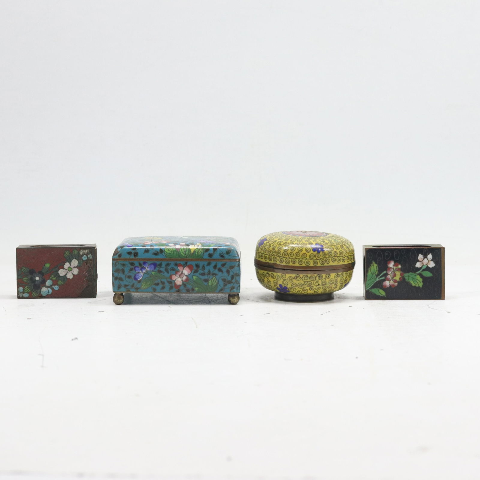 [4] Assorted Chinese Cloisonne Boxes and Mastch Box Intricate Designs (1 of 10)