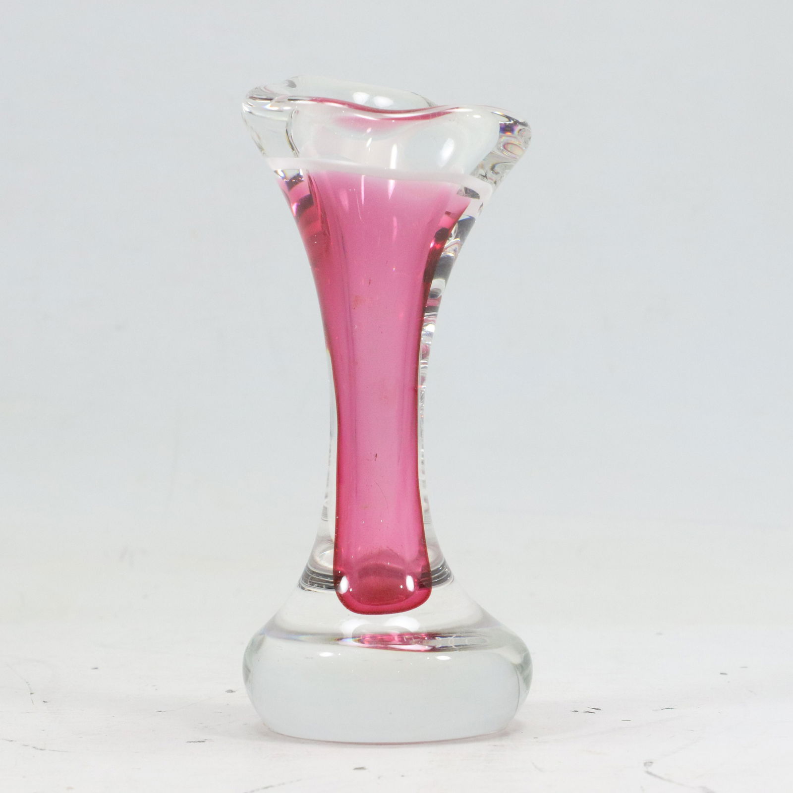 Signed Studio Art Glass Flower Form Vase Mid-Century Modern (1 of 8)