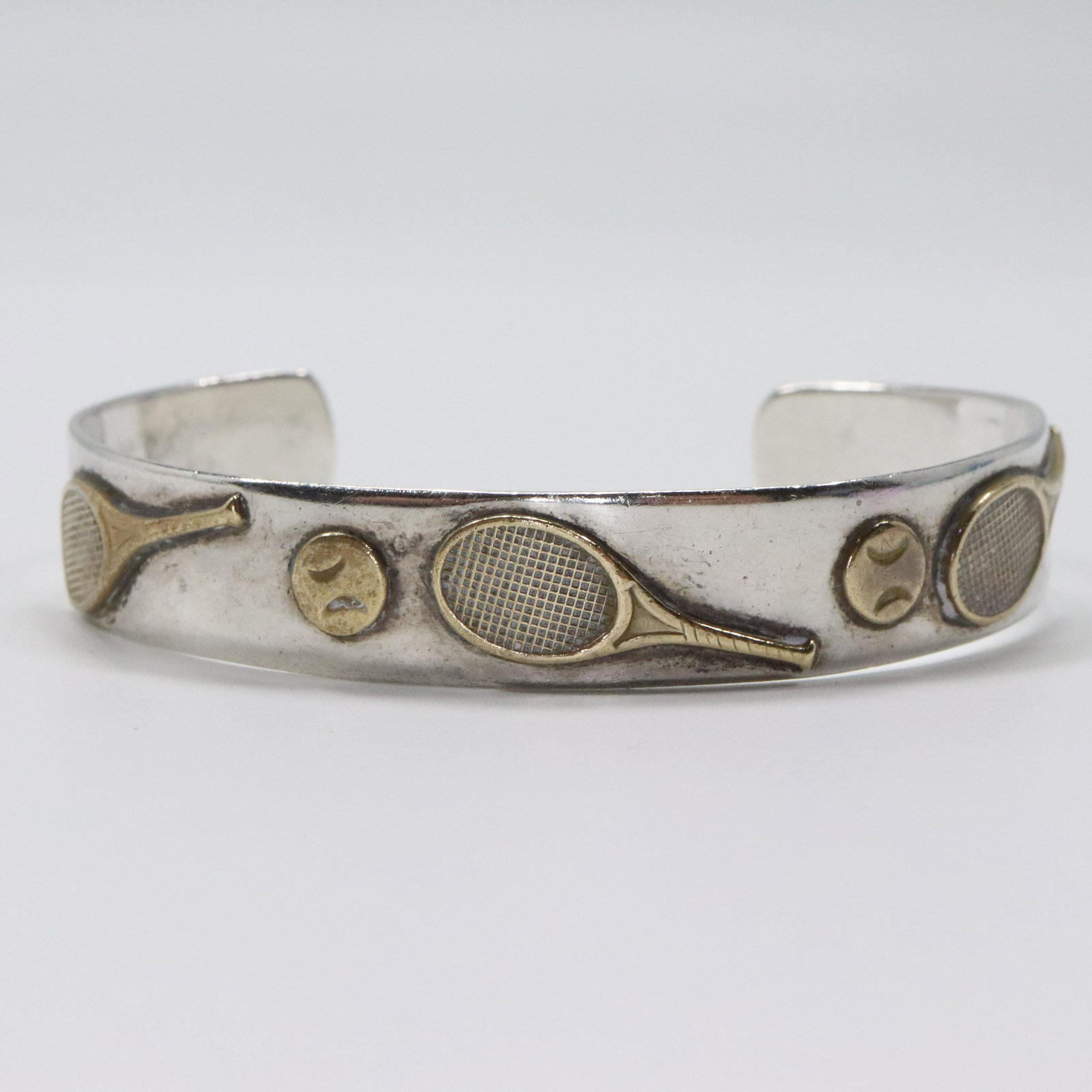 Sterling Silver Courtney Tennis Cuff Bracelet 2 1/2 in. x 2 in. x 1/2 in.: Sterling Silver Courtney Tennis Cuff Bracelet 2 1/2 in. x 2 in. x 1/2 in.