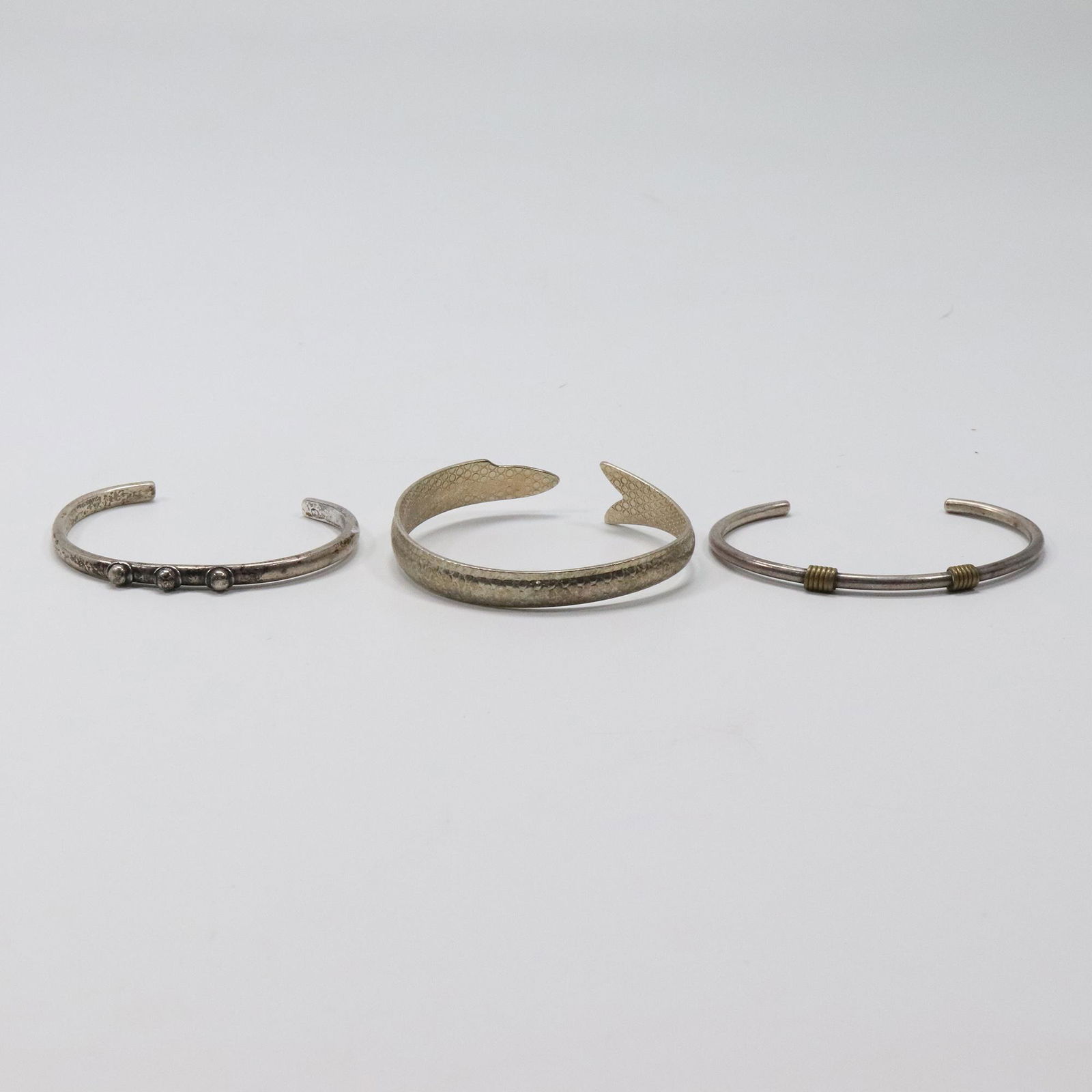 [3] Assorted .925 Sterling Silver Cuff Bracelets (1 of 8)