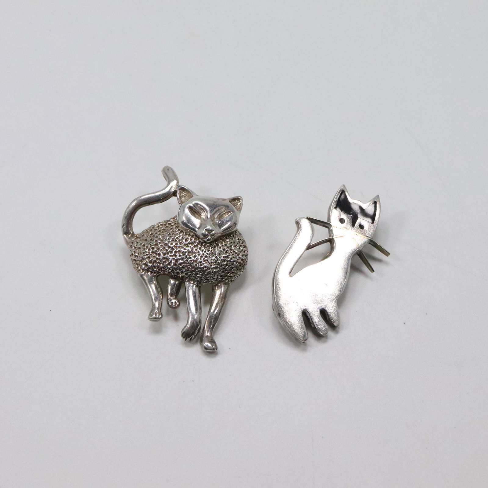 [2] Two .925 Sterling Silver CAT Pins (1 of 7)